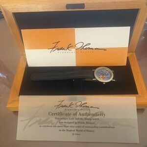 RARE Frank Thomas Signature Series Watch Lady and the Tramp W/COA DISNEY